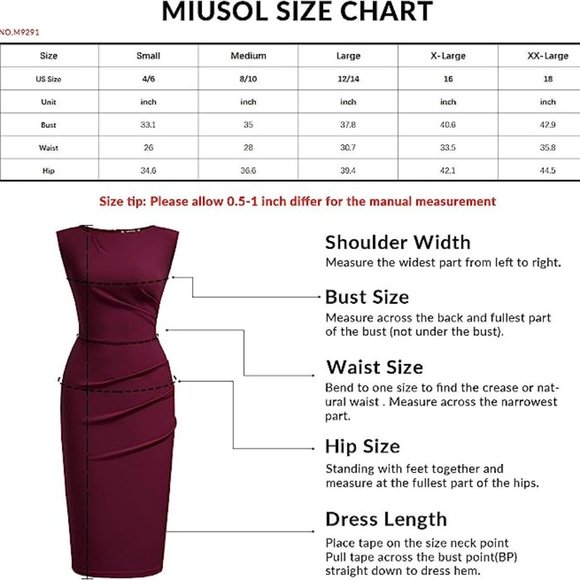 Miusol Retro Slim Pencil Dress S *NWT* - Picture 3 of 4